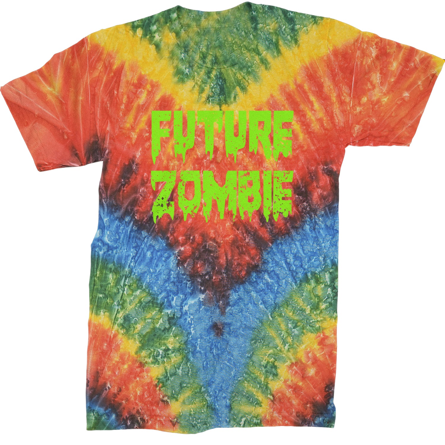 Future Zombie Horror Mens T-shirt Tie-Dye Woodstock