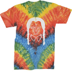On Wednesdays, We Wear Black Mens T-shirt Tie-Dye Woodstock