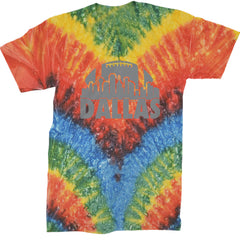 Dallas Texas Skyline Mens T-shirt Tie-Dye Woodstock