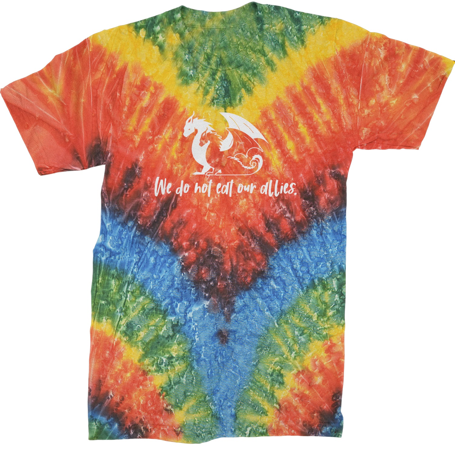 We Do Not Eat Our Allies Fourth Wing Basgiath  Mens T-shirt Tie-Dye Woodstock