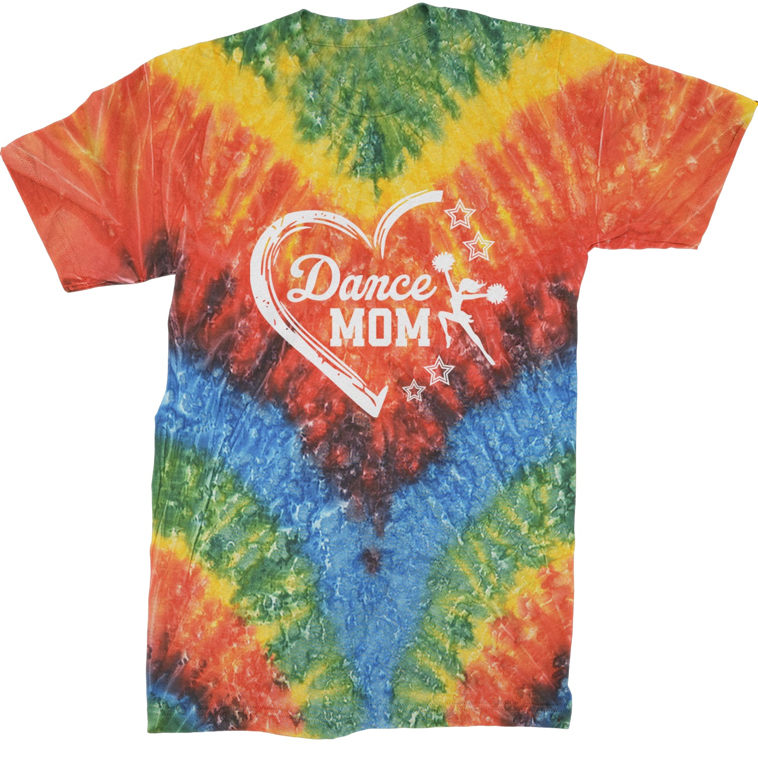 Heart Dance Mom Love Mens T-shirt Tie-Dye Woodstock