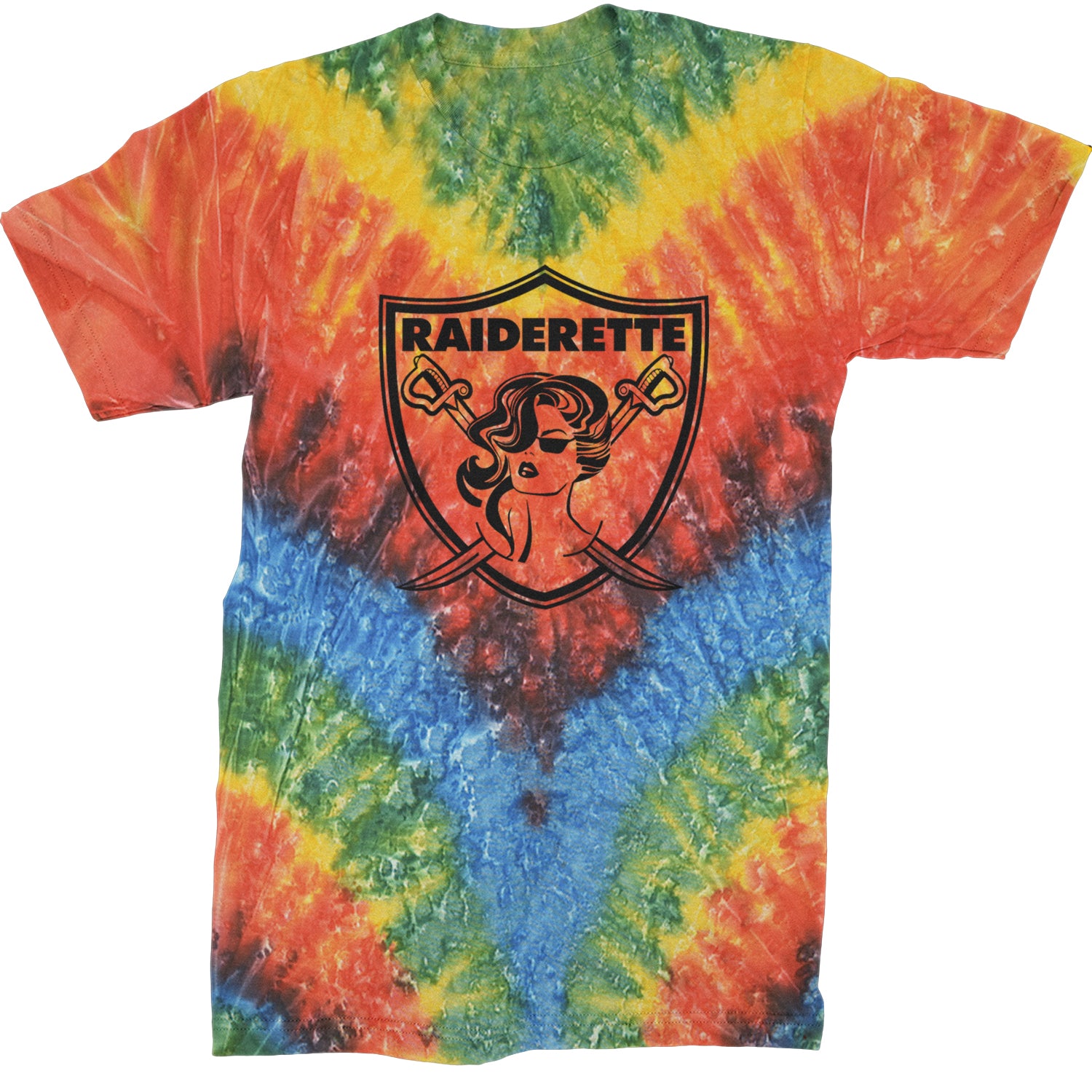 Raiderette Football Gameday Ready Mens T-shirt Tie-Dye Woodstock