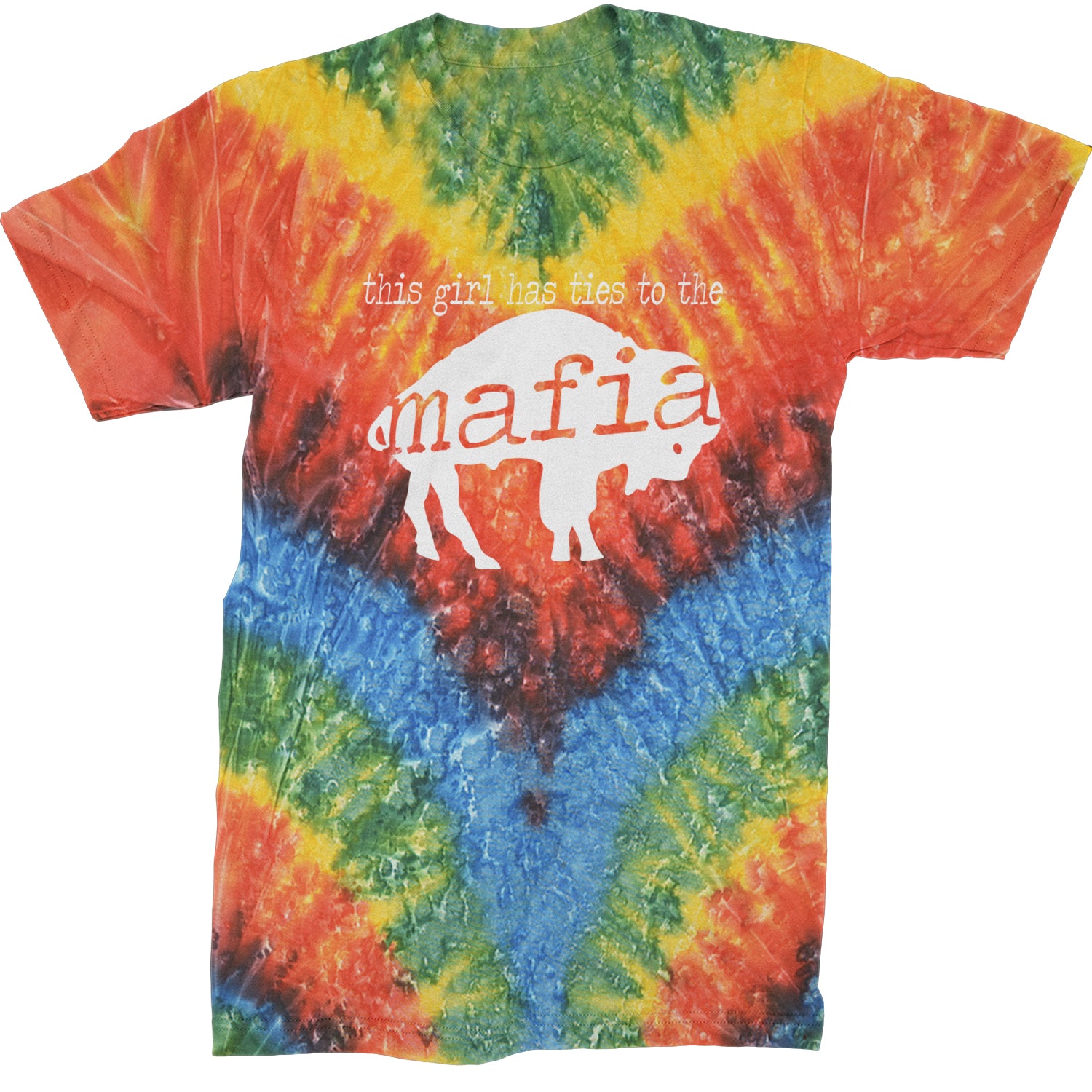 This Girl Has Ties To The Bills Mafia Mens T-shirt Tie-Dye Woodstock