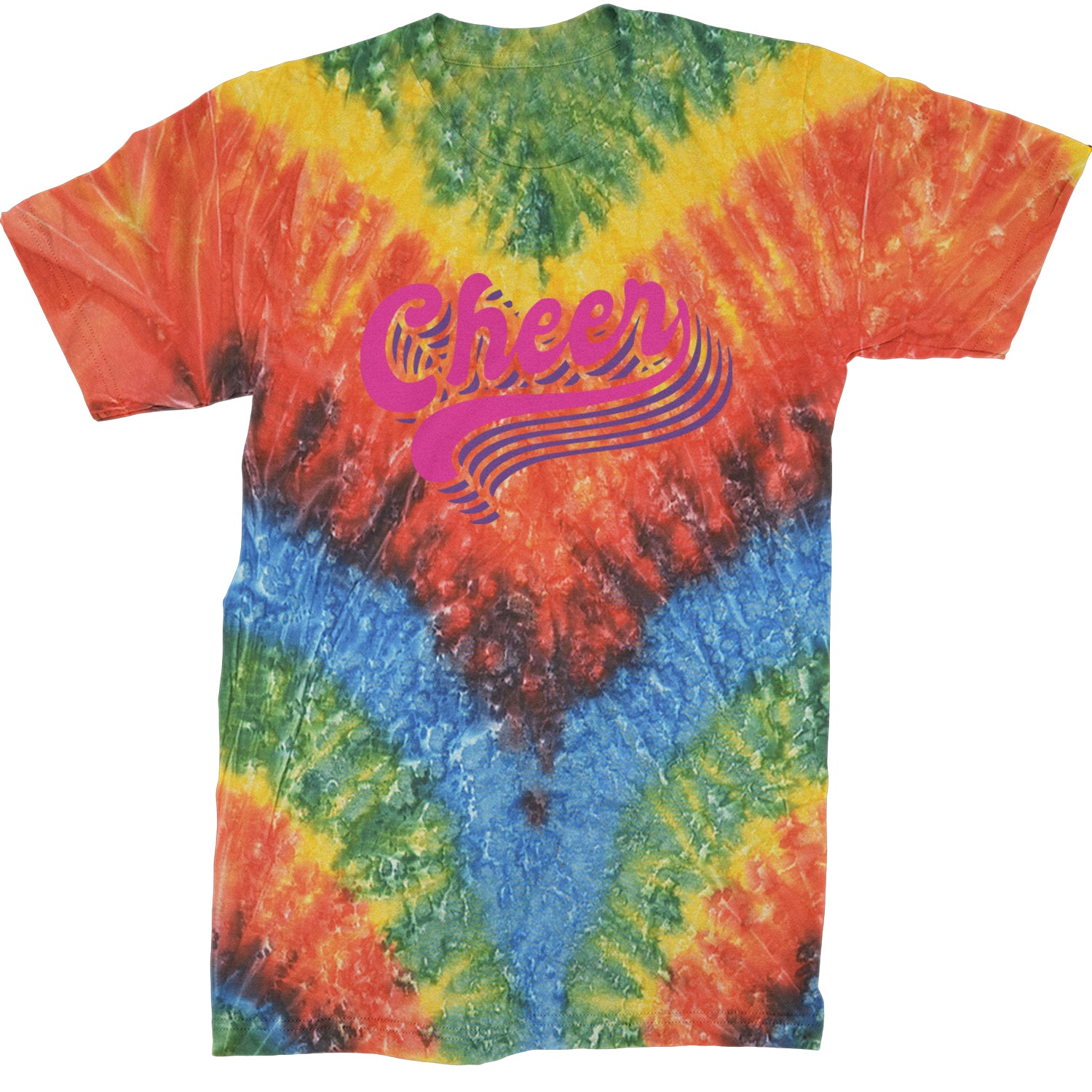 Cheer Pride Mens T-shirt Tie-Dye Woodstock