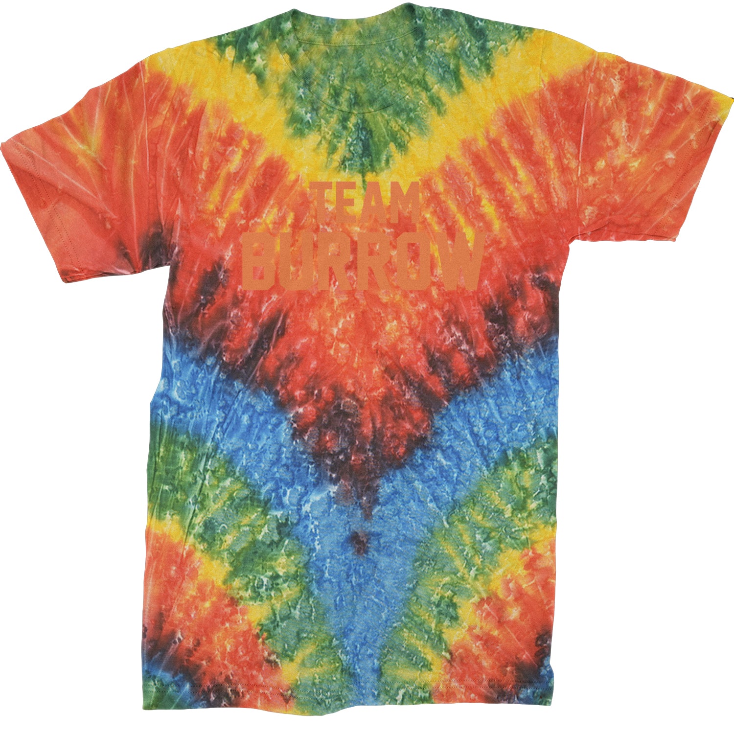 Team Burrow Cincinnati Mens T-shirt Tie-Dye Woodstock