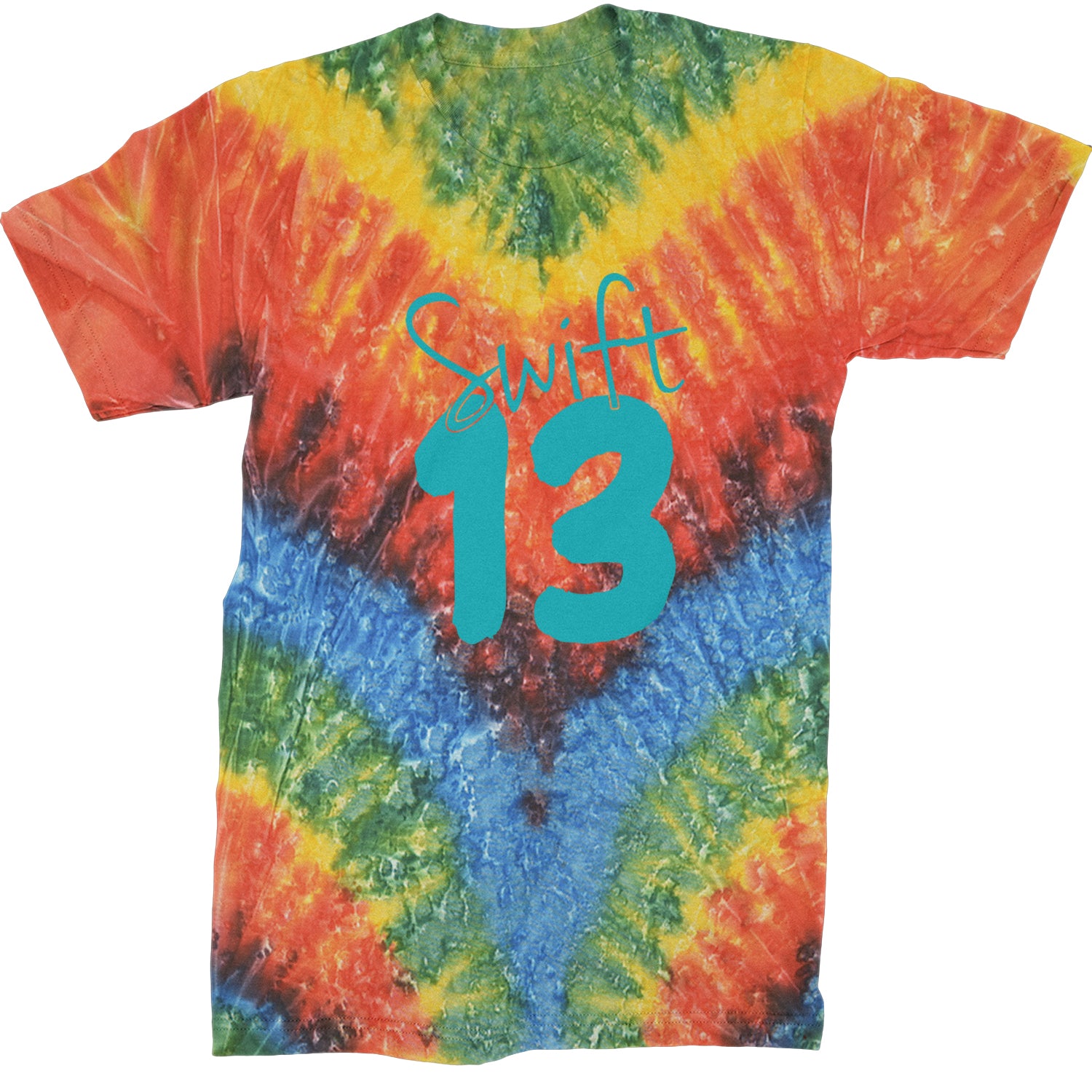 13 Swift 13 Lucky Number Era TTPD Mens T-shirt Tie-Dye Woodstock