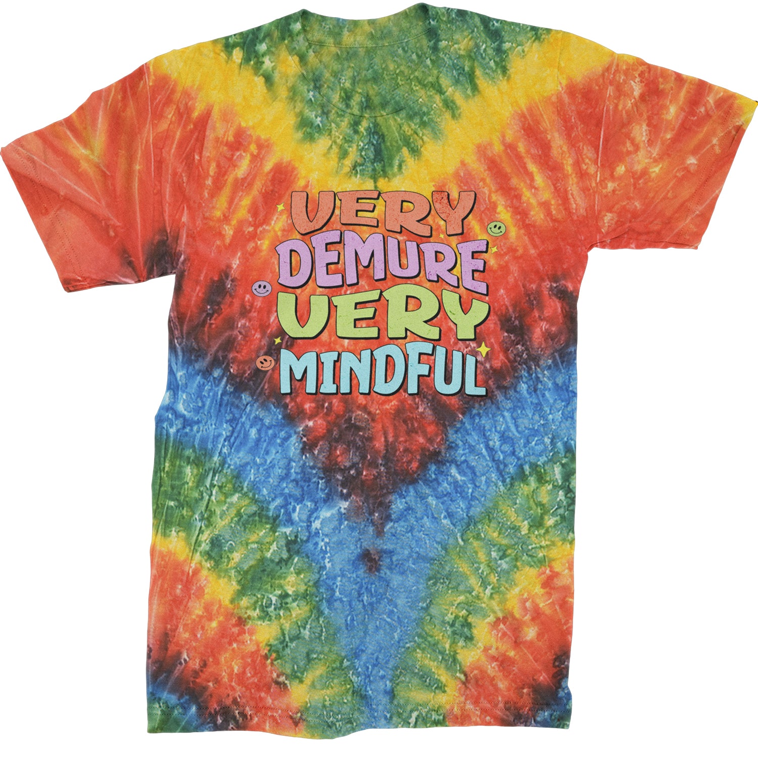 Very Demure, Very Mindful Mens T-shirt Tie-Dye Woodstock