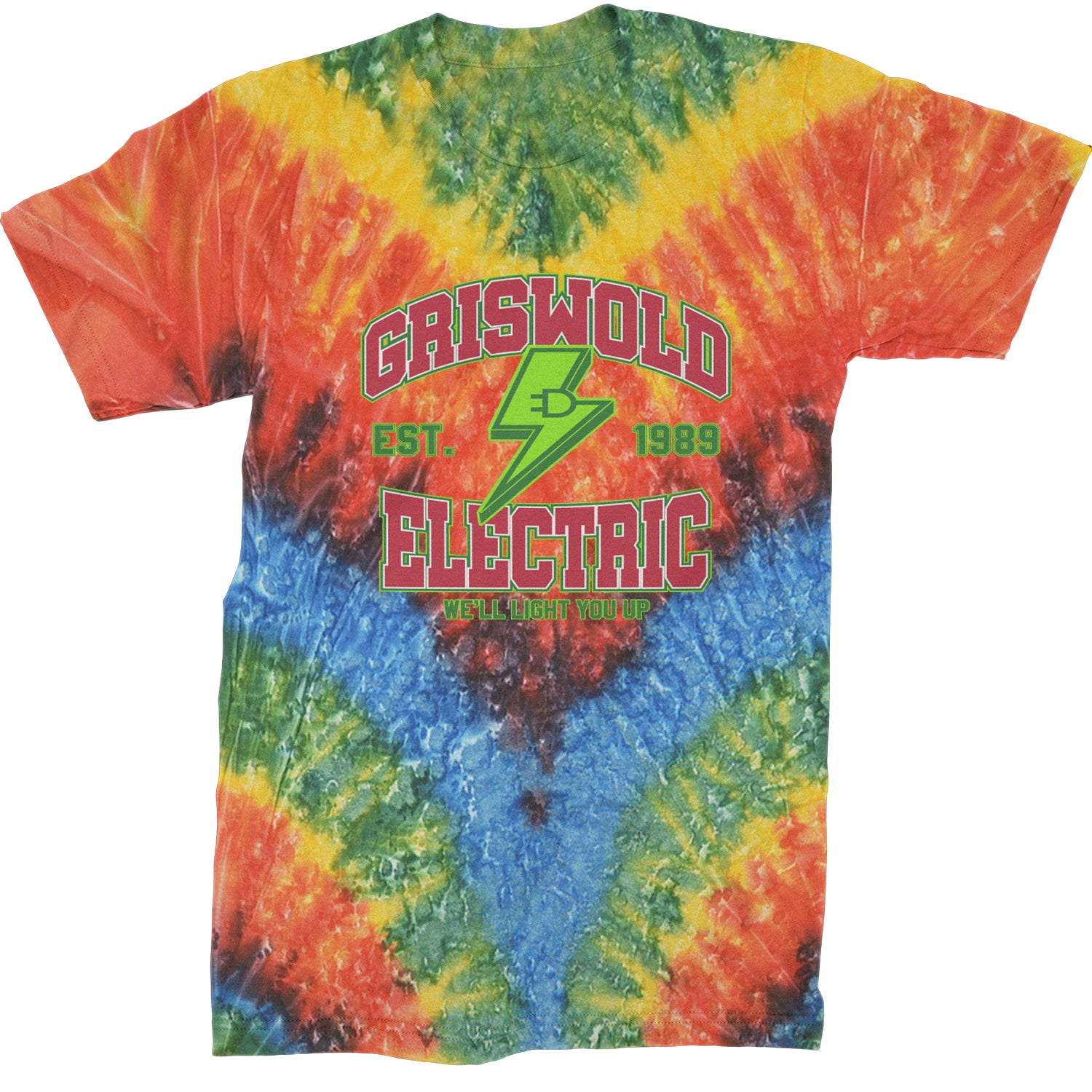 Griswold Electric We'll Light You Up  Mens T-shirt Tie-Dye Woodstock