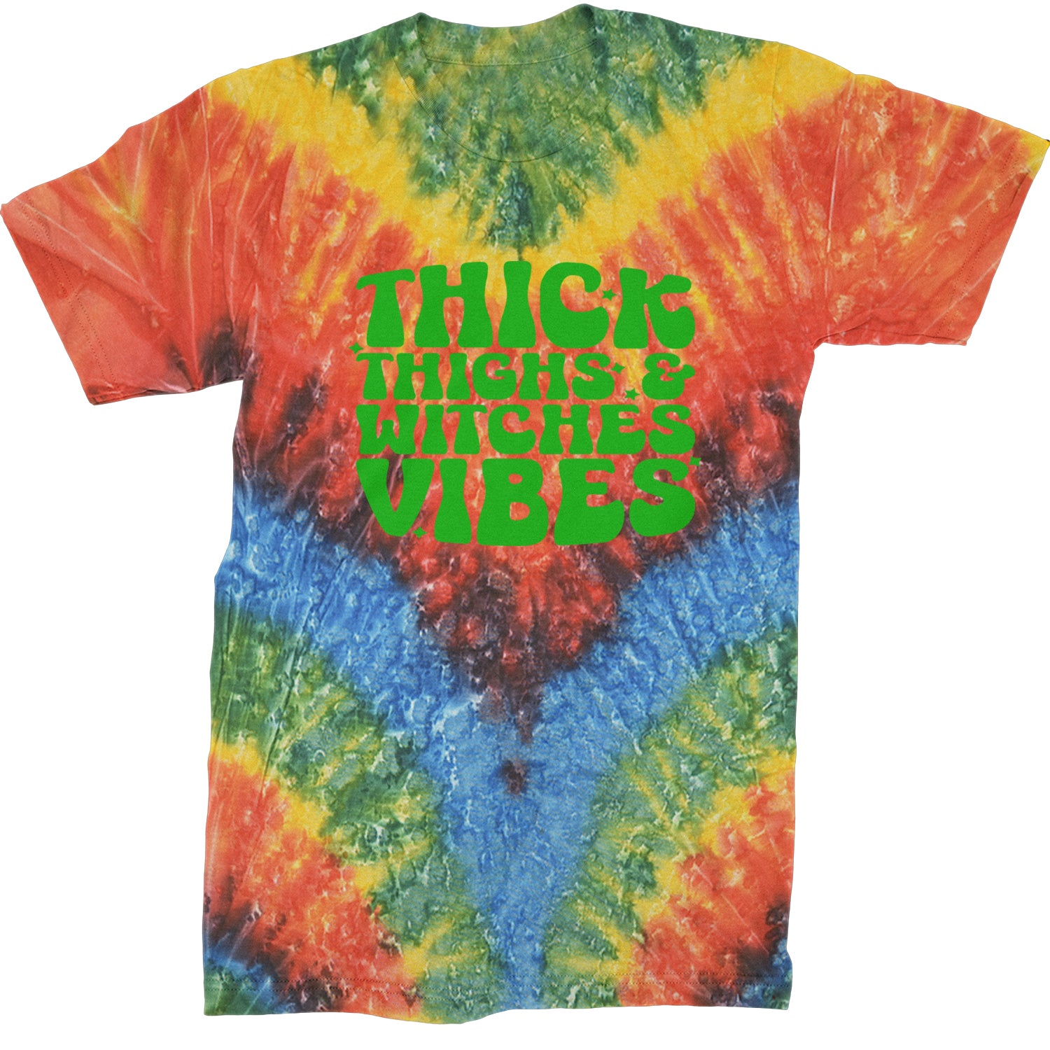 Thick Thighs And Witches Vibes Mens T-shirt Tie-Dye Woodstock