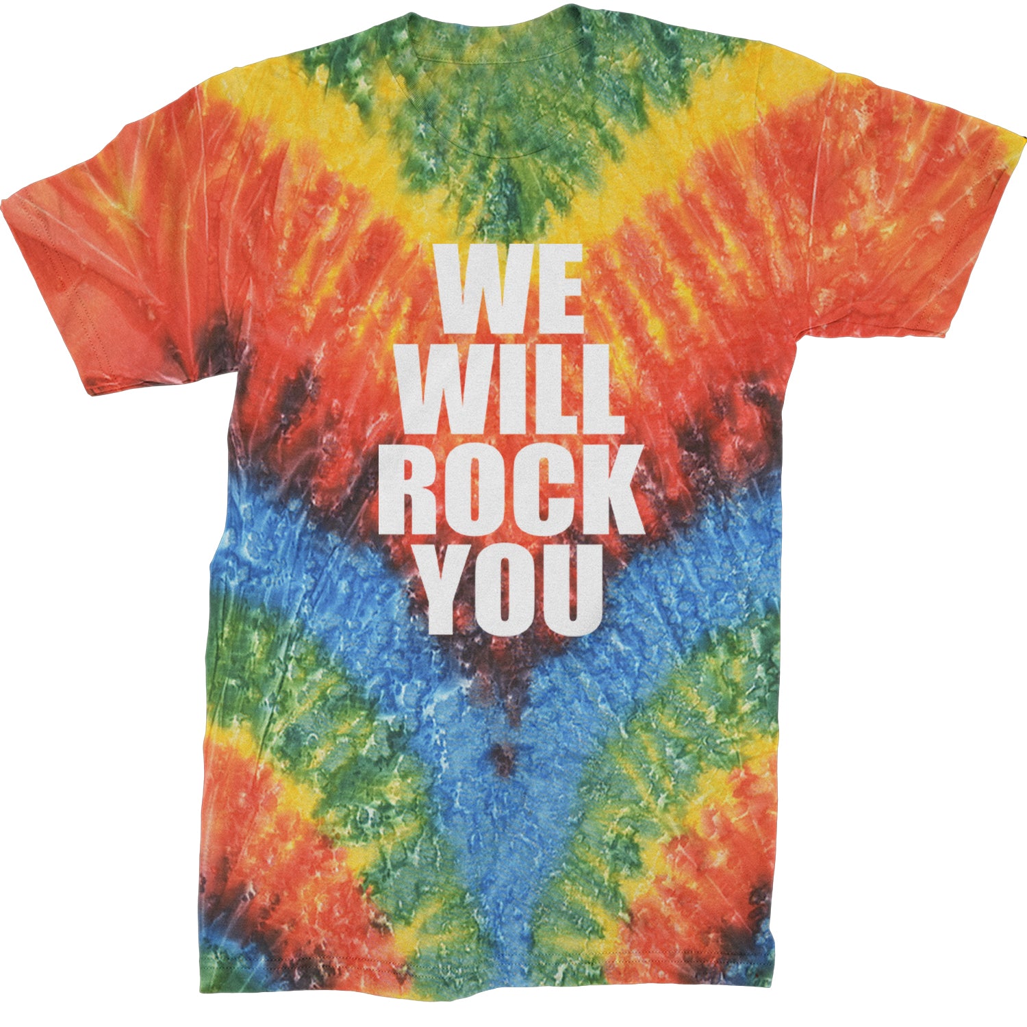 We Will Rock You Mens T-shirt Tie-Dye Woodstock