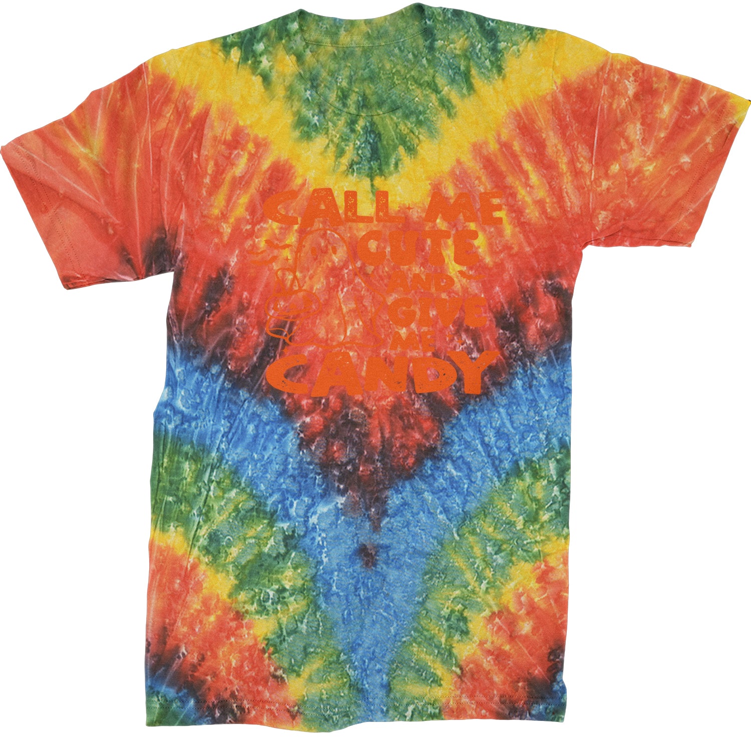 Call Me Cute And Give Me Candy Mens T-shirt Tie-Dye Woodstock