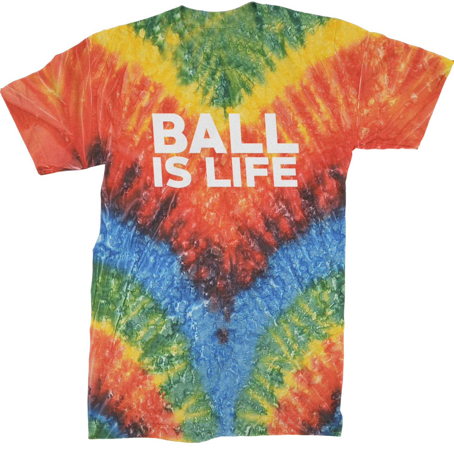 Ball Is Life Sports Enthusiasts Mens T-shirt Tie-Dye Woodstock