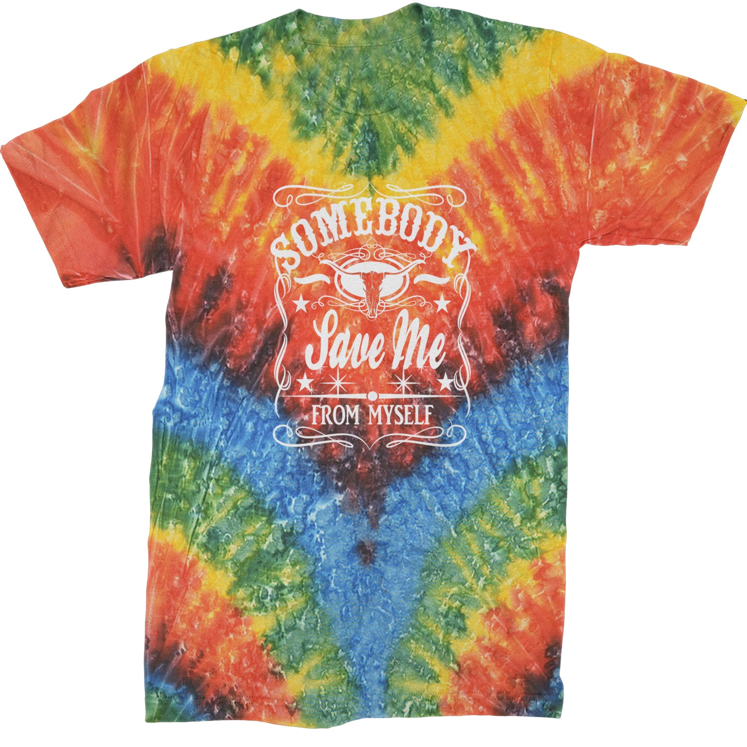 Somebody Save Me From Myself Son Of A Sinner Mens T-shirt Tie-Dye Woodstock