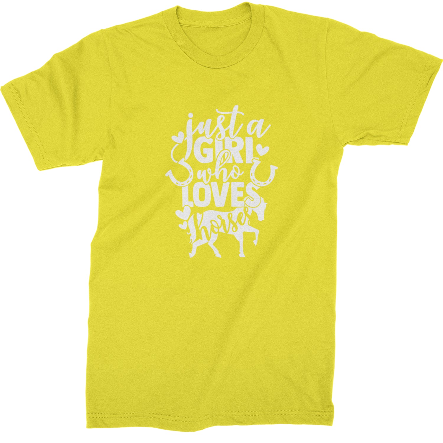 Just A Girl Who Loves Horses Mens T-shirt Yellow