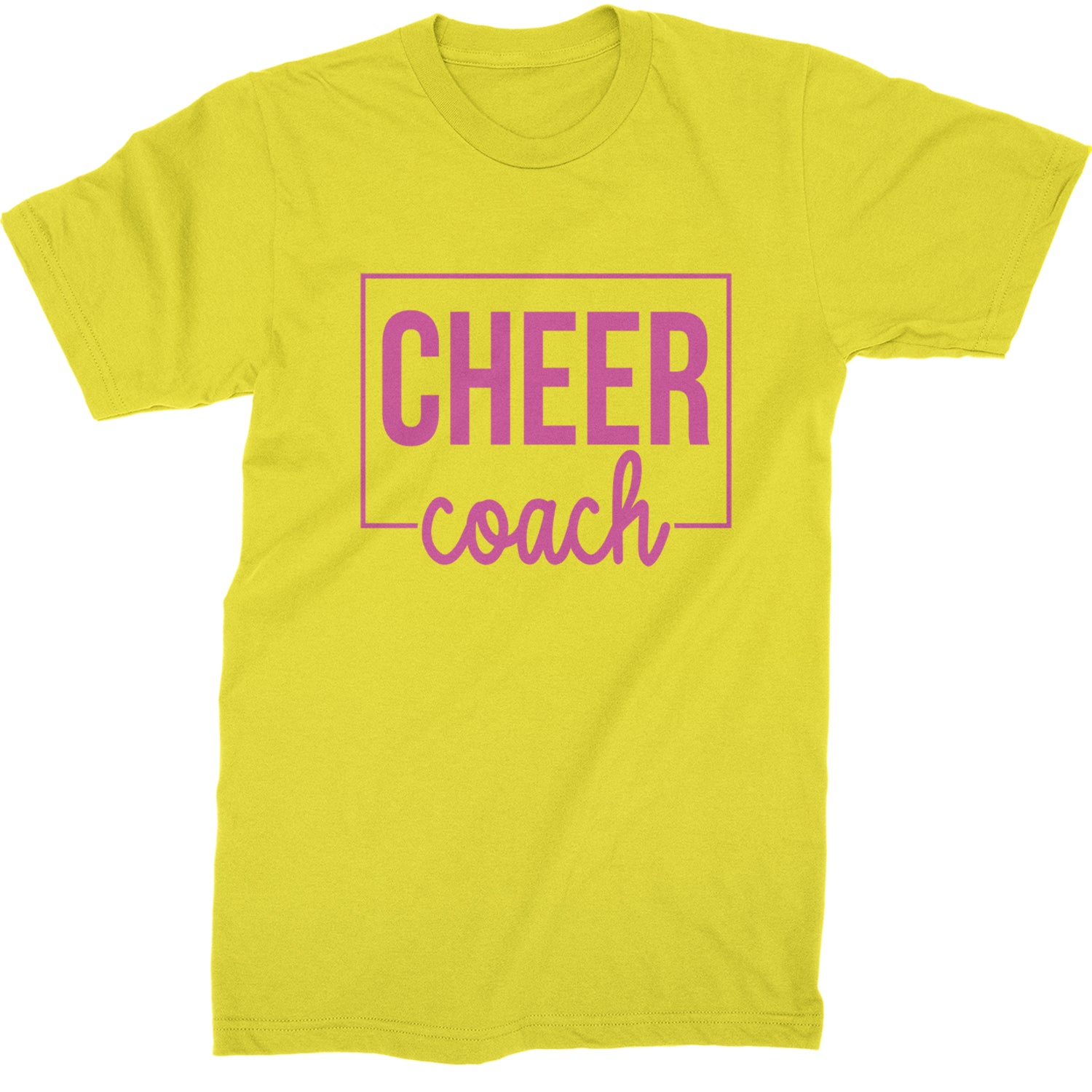 Cheer Coach Cheerleader Mens T-shirt Yellow