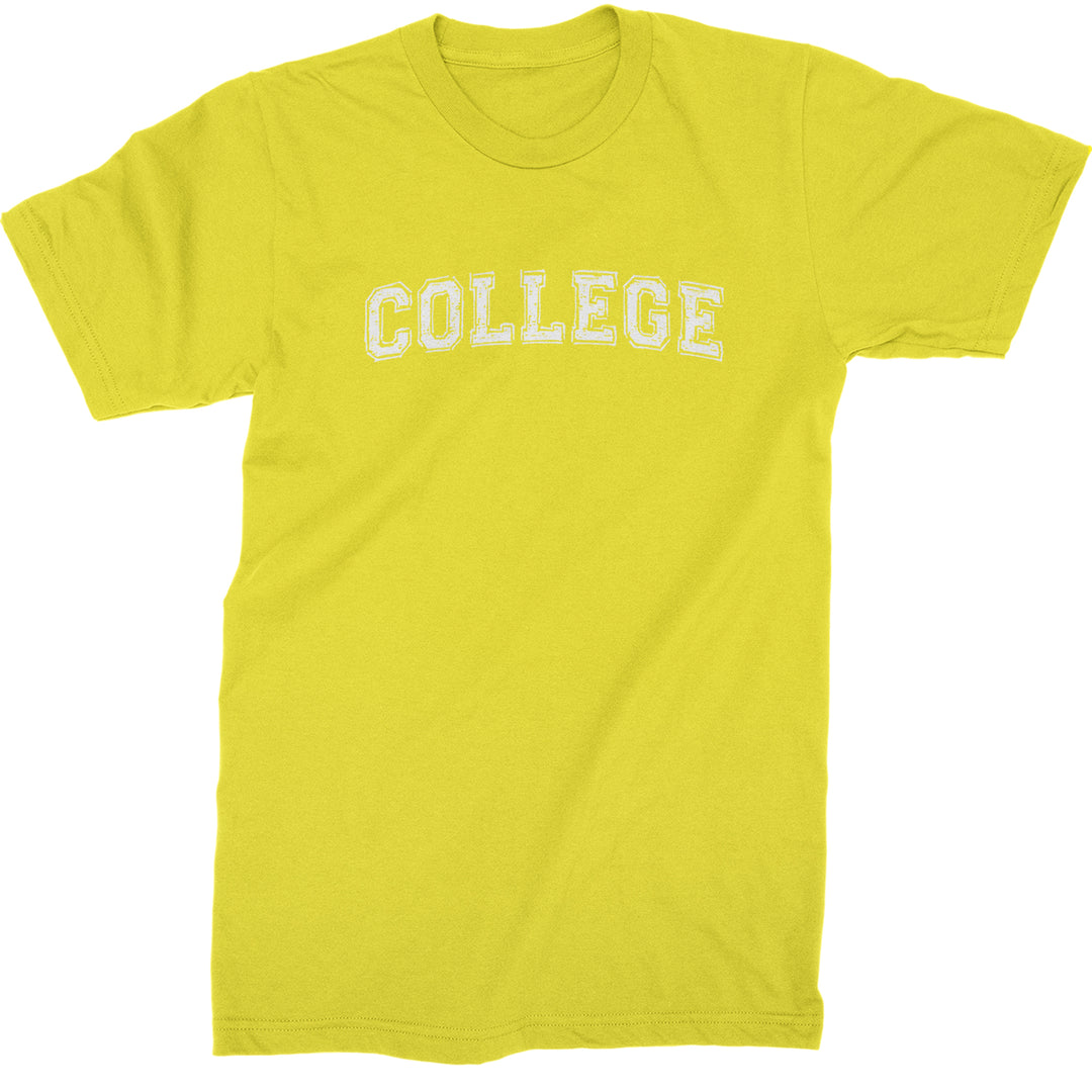 College Belushi Frat House Party Bluto Tribute Animal Mens T-shirt Yellow