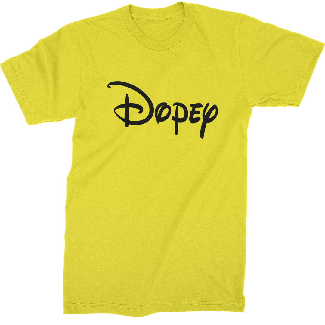 Dopey - 7 Dwarfs Costume Mens T-shirt Yellow