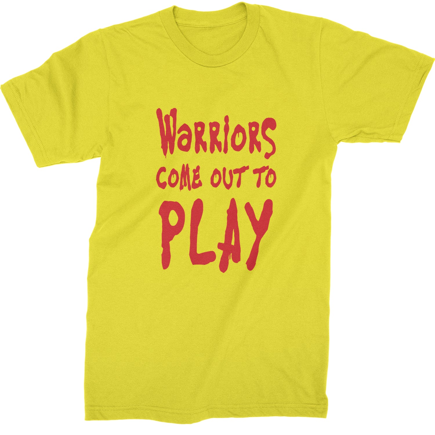 Warriors Come Out To Play  Mens T-shirt Yellow