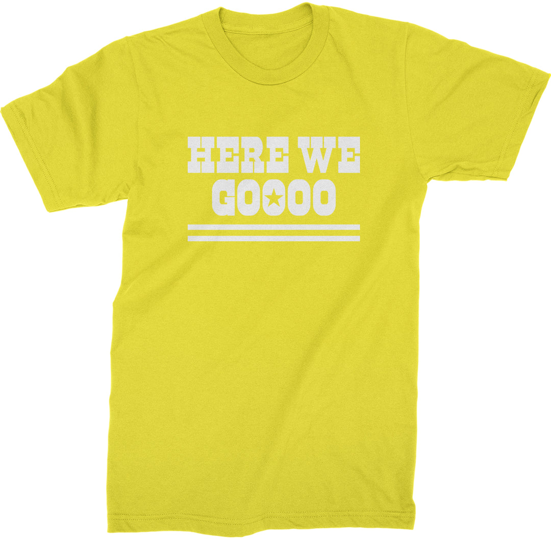 Here We Go Dem Boys Dallas Football Mens T-shirt Yellow