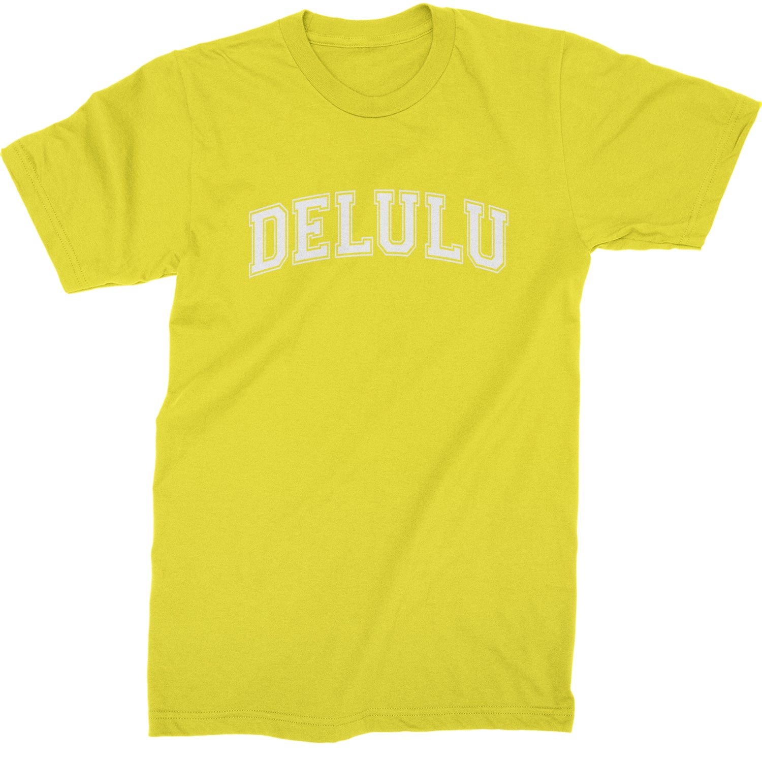 Delulu Delusional Light Hearted Mens T-shirt Yellow