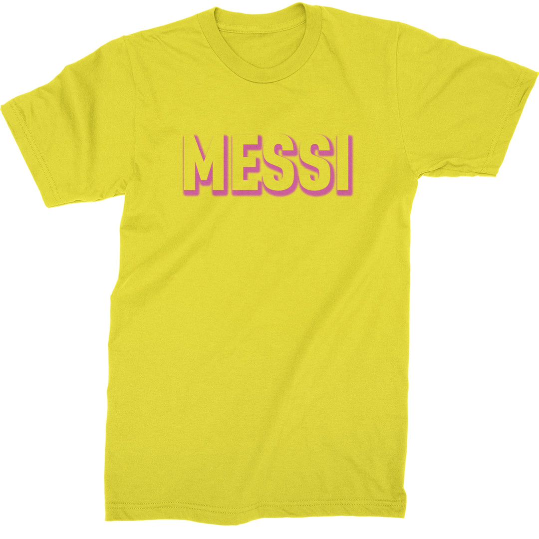 Messi OUTLINE Miami Futbol Mens T-shirt Yellow