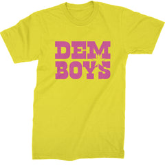 Dem Boys Hot Pink Dallas  Mens T-shirt Yellow
