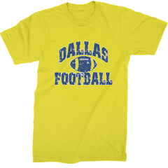 Dallas Distressed Football Mens T-shirt Yellow