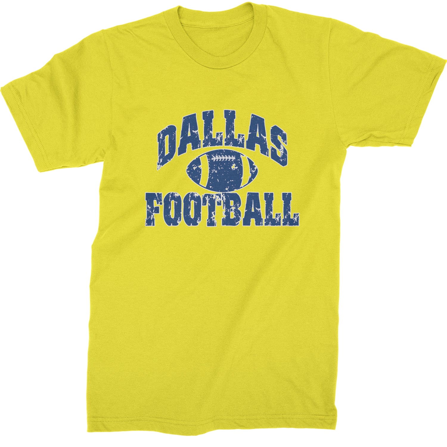 Dallas Distressed Football Mens T-shirt Yellow