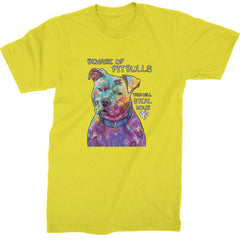 Beware Of Pit Bulls, They Will Steal Your Heart  Mens T-shirt Yellow
