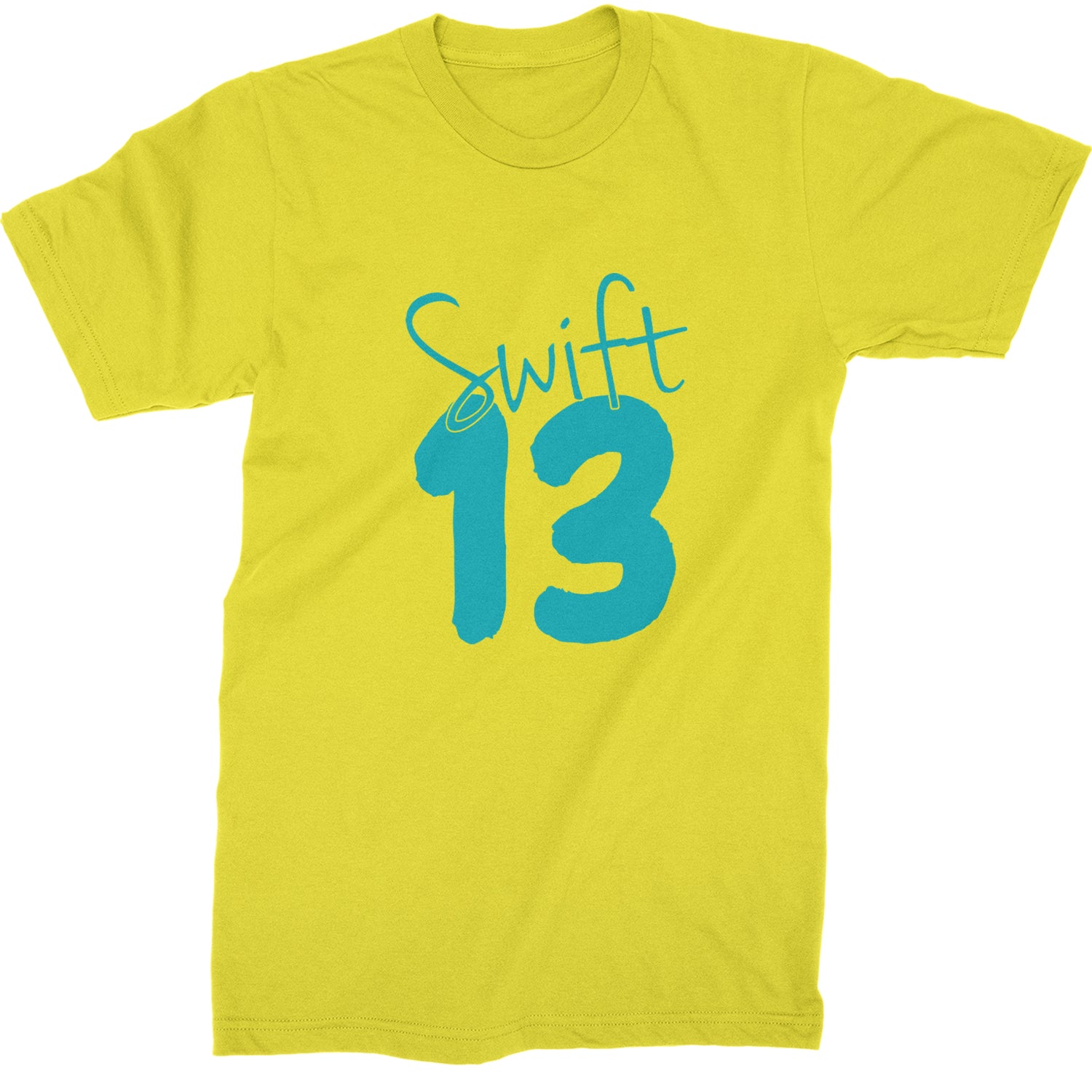 13 Swift 13 Lucky Number Era TTPD Mens T-shirt Yellow