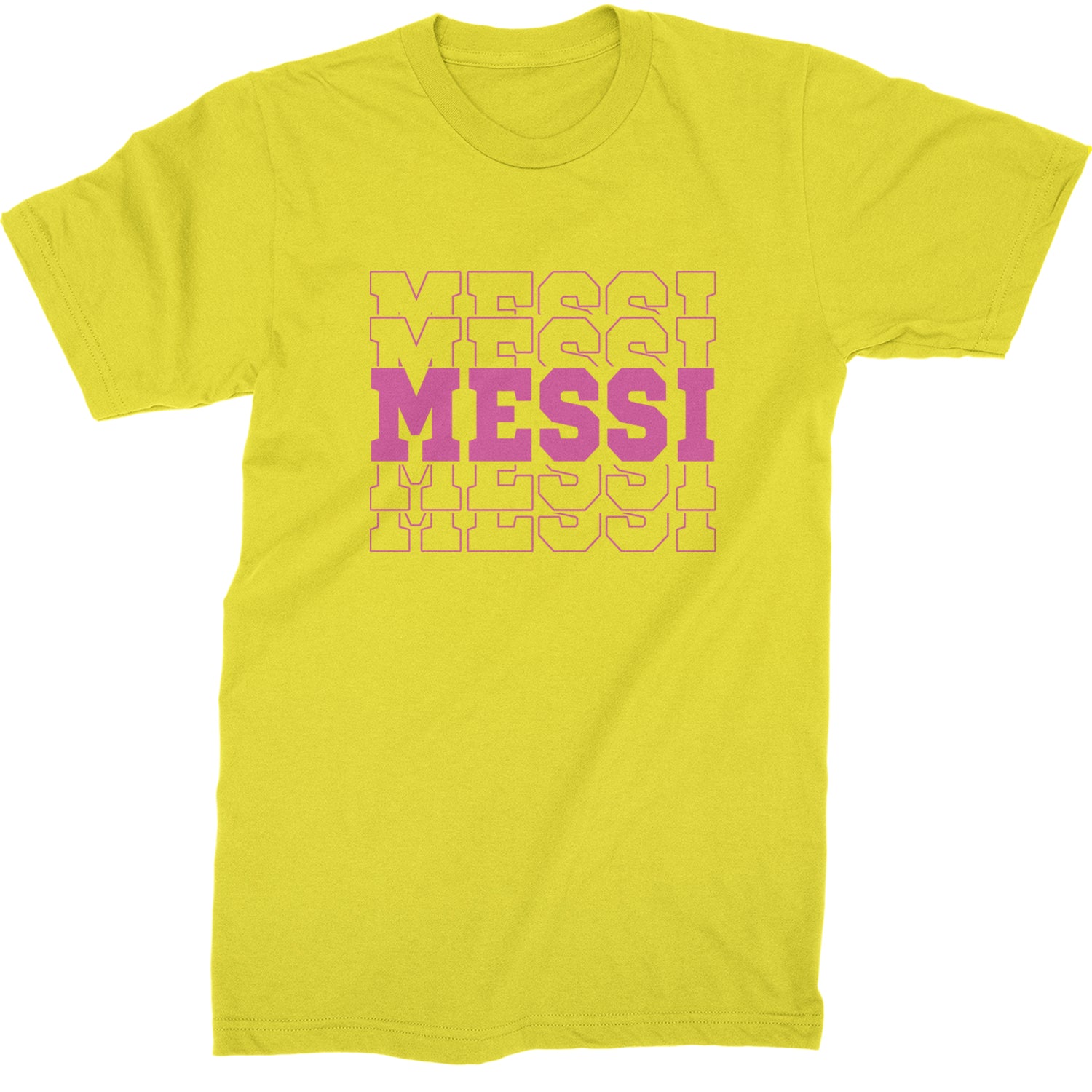 Messi Miami Futbol Mens T-shirt Yellow