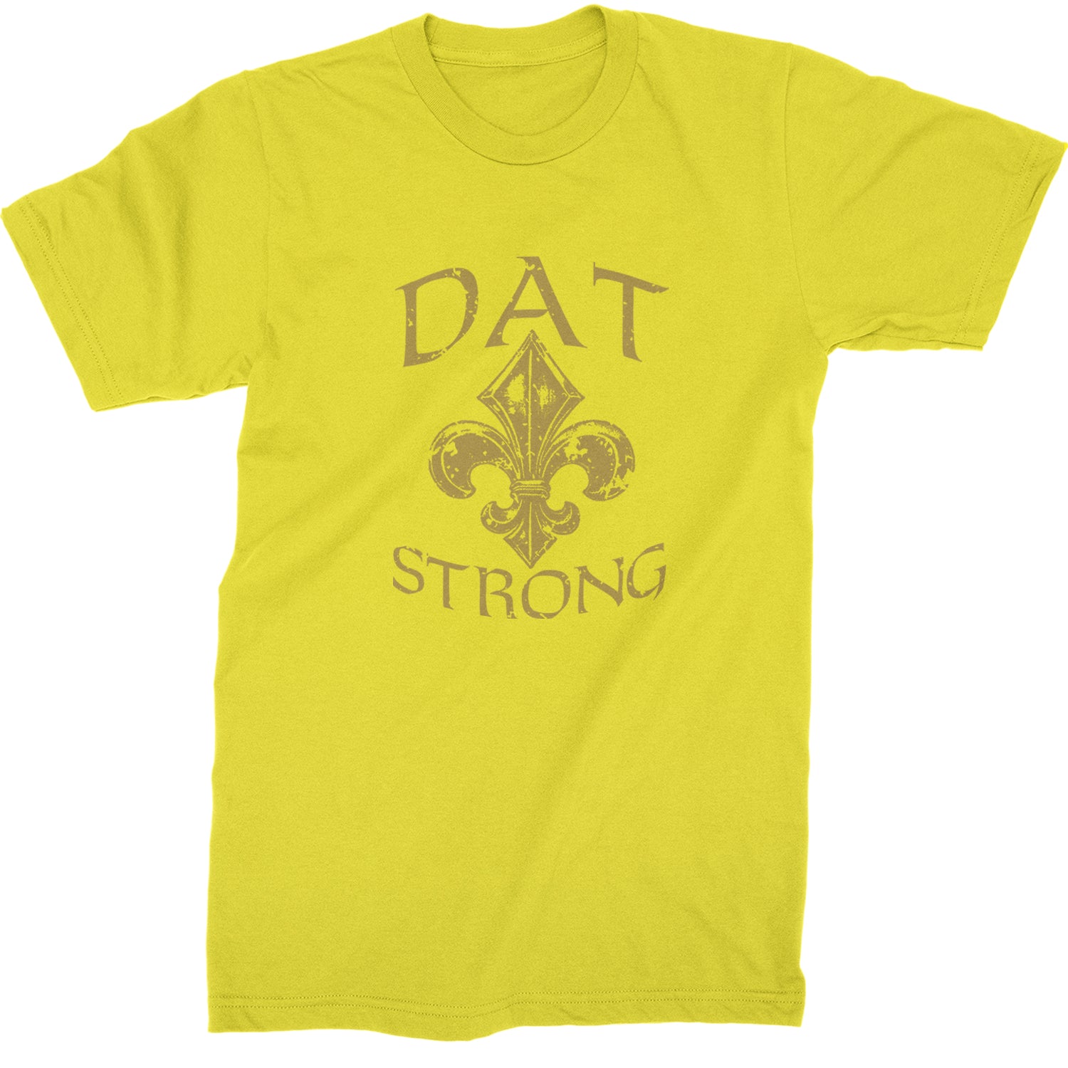 Dat Strong New Orleans   Mens T-shirt Yellow