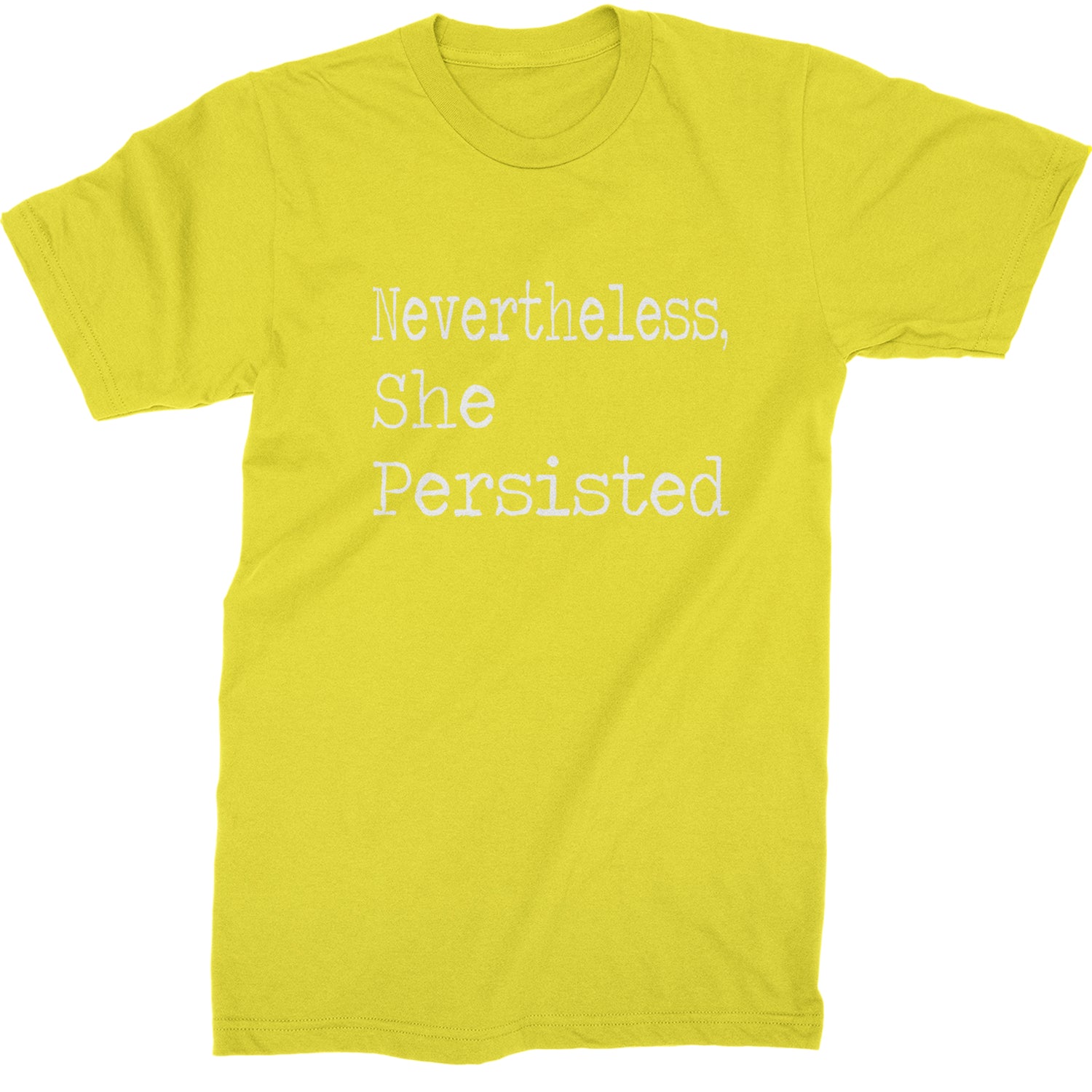 Nevertheless, She Persisted  Mens T-shirt Yellow