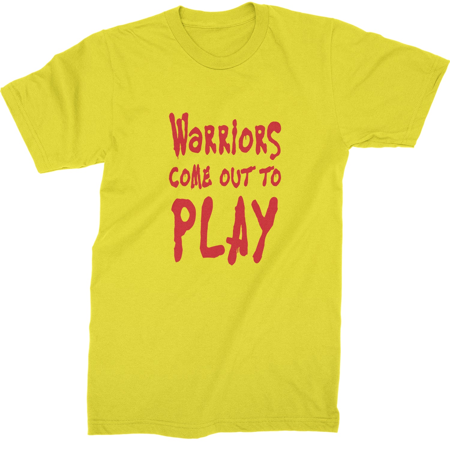 Warriors Come Out To Play  Mens T-shirt Yellow
