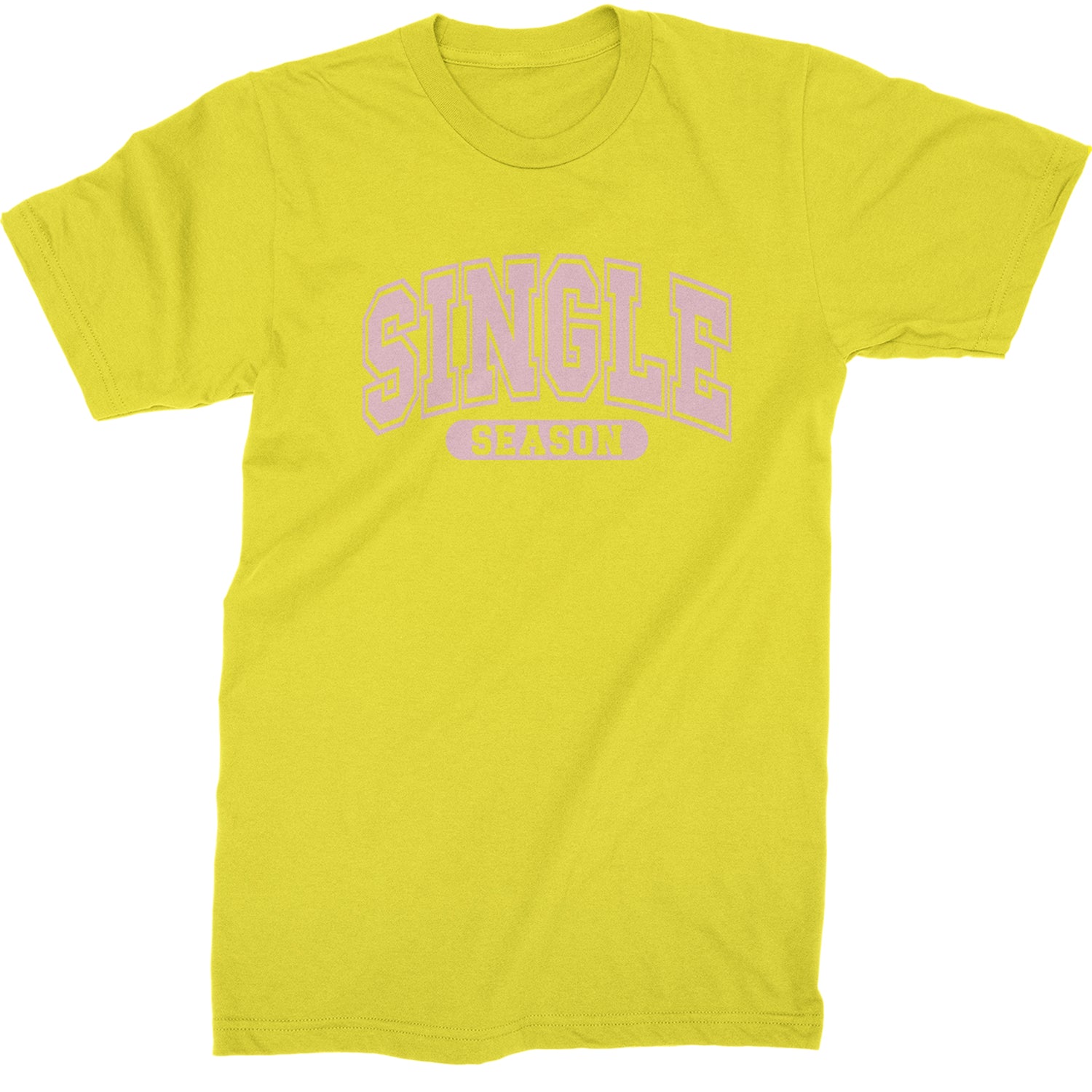 Single Season Valentine's Day  Mens T-shirt Yellow