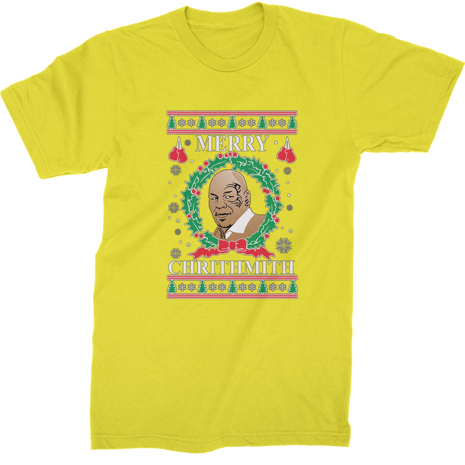 Merry Chrithmith Ugly Christmas  Mens T-shirt Yellow