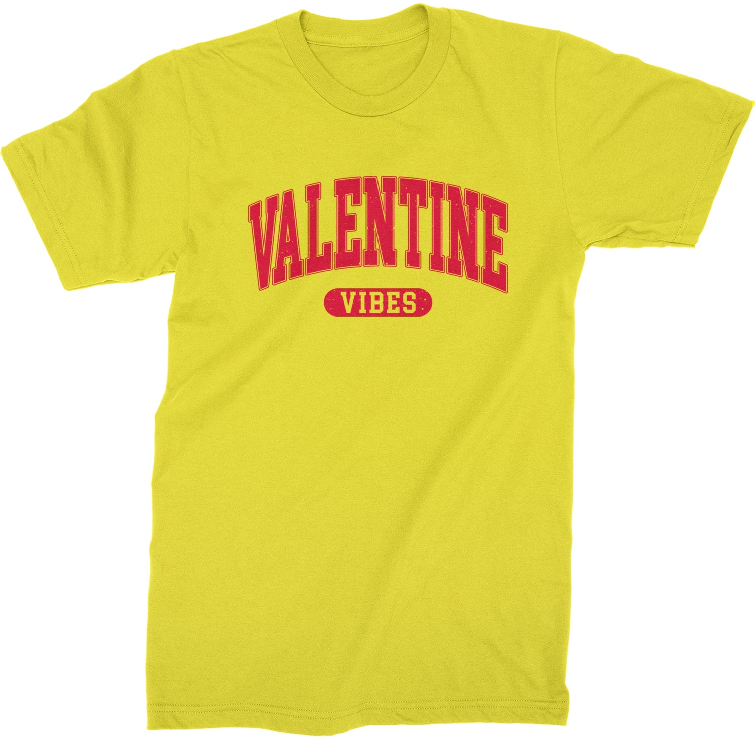 Valentines Vibes  Mens T-shirt Yellow