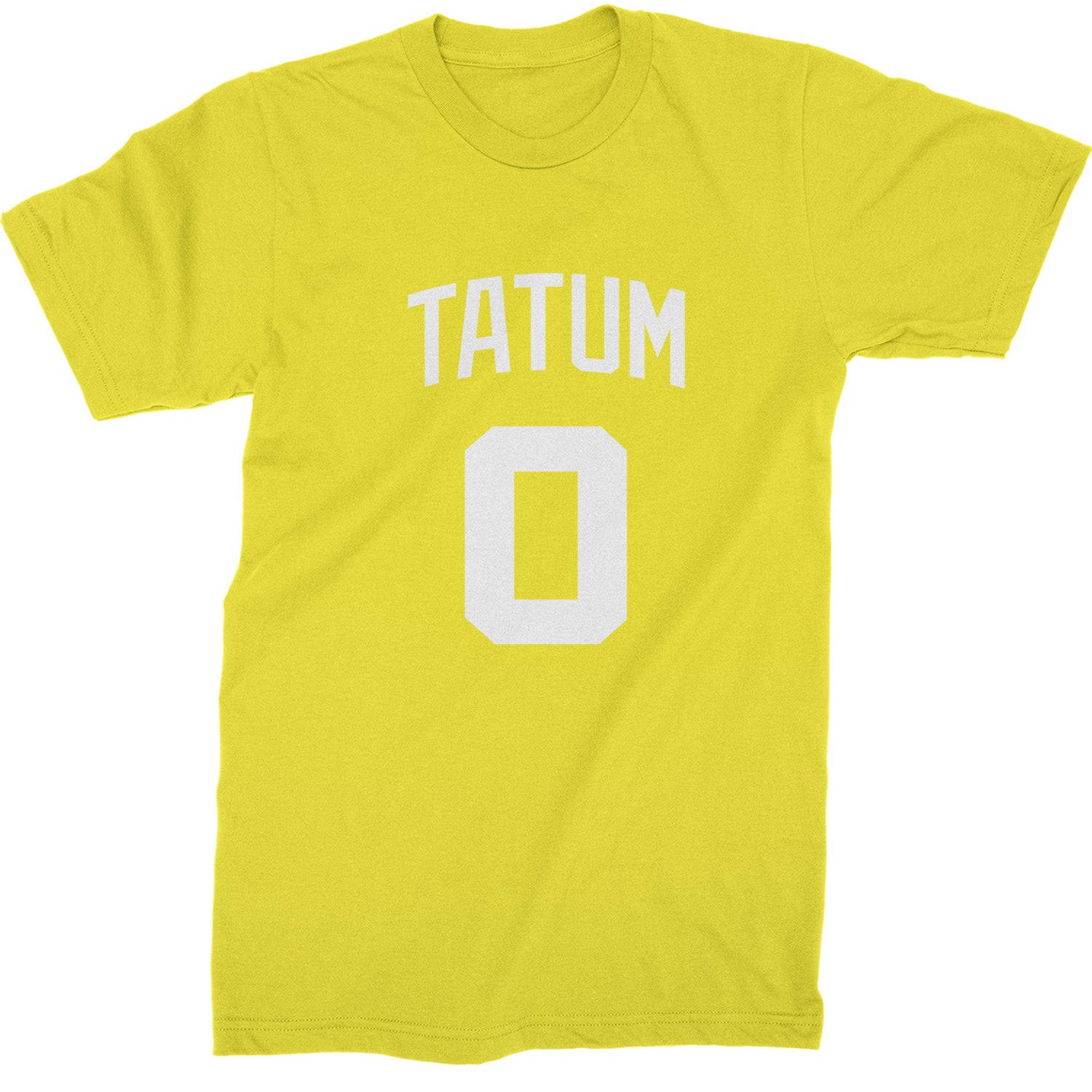 Tatum #0 Boston Basketball Mens T-shirt Yellow