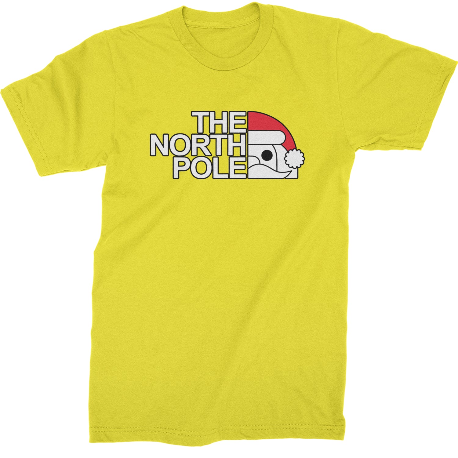 The North Pole Santa Face  Mens T-shirt Yellow