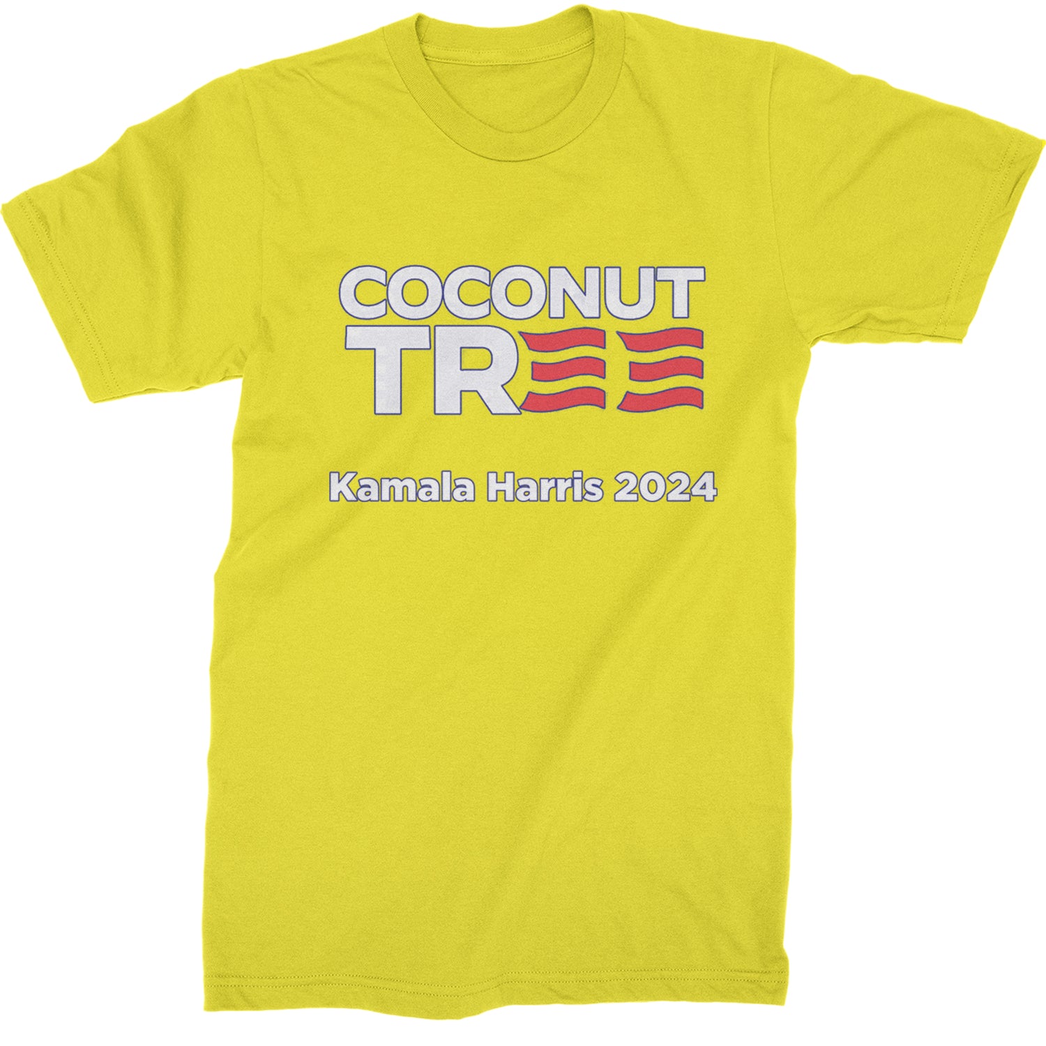 Coconut Tree - Support Kamala Harris For President 2024 Mens T-shirt Yellow