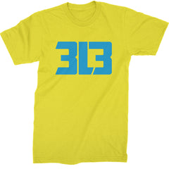 3L3 From The 313 Detroit Football Mens T-shirt Yellow
