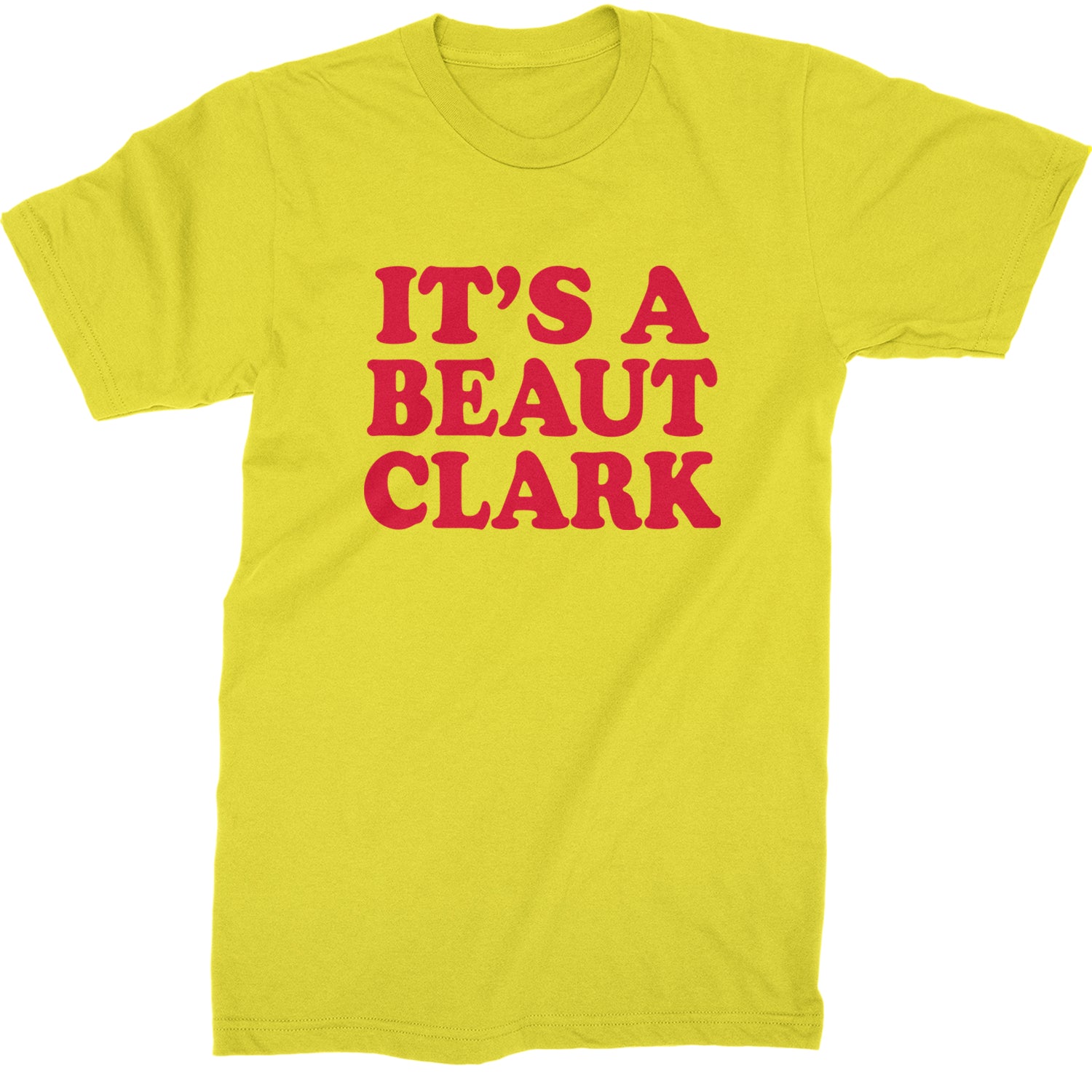 It's a Beaut Clark Festive Christmas  Mens T-shirt Yellow