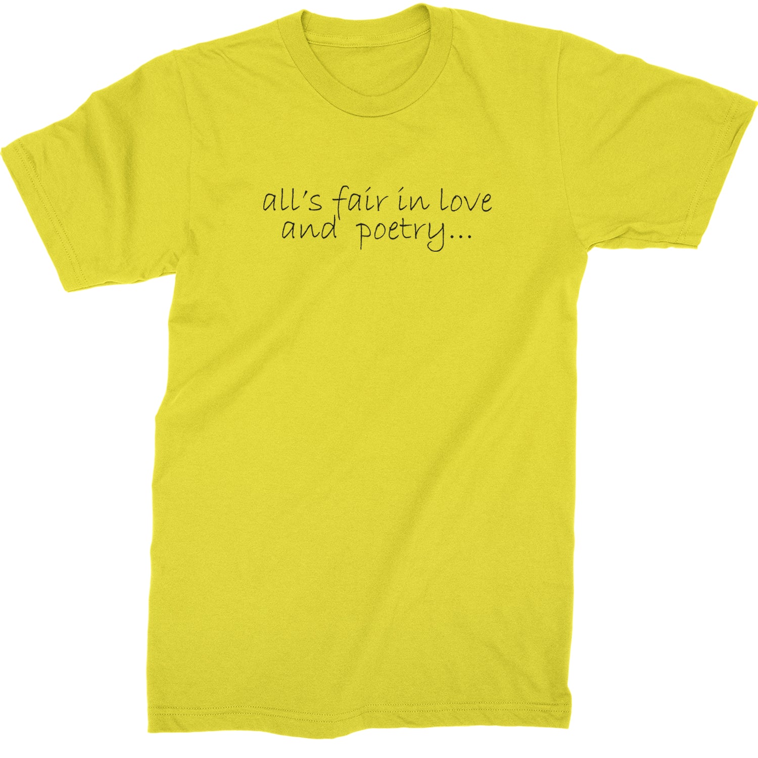 All's Fair In Love And Poetry TTPD Poets Department Mens T-shirt Yellow