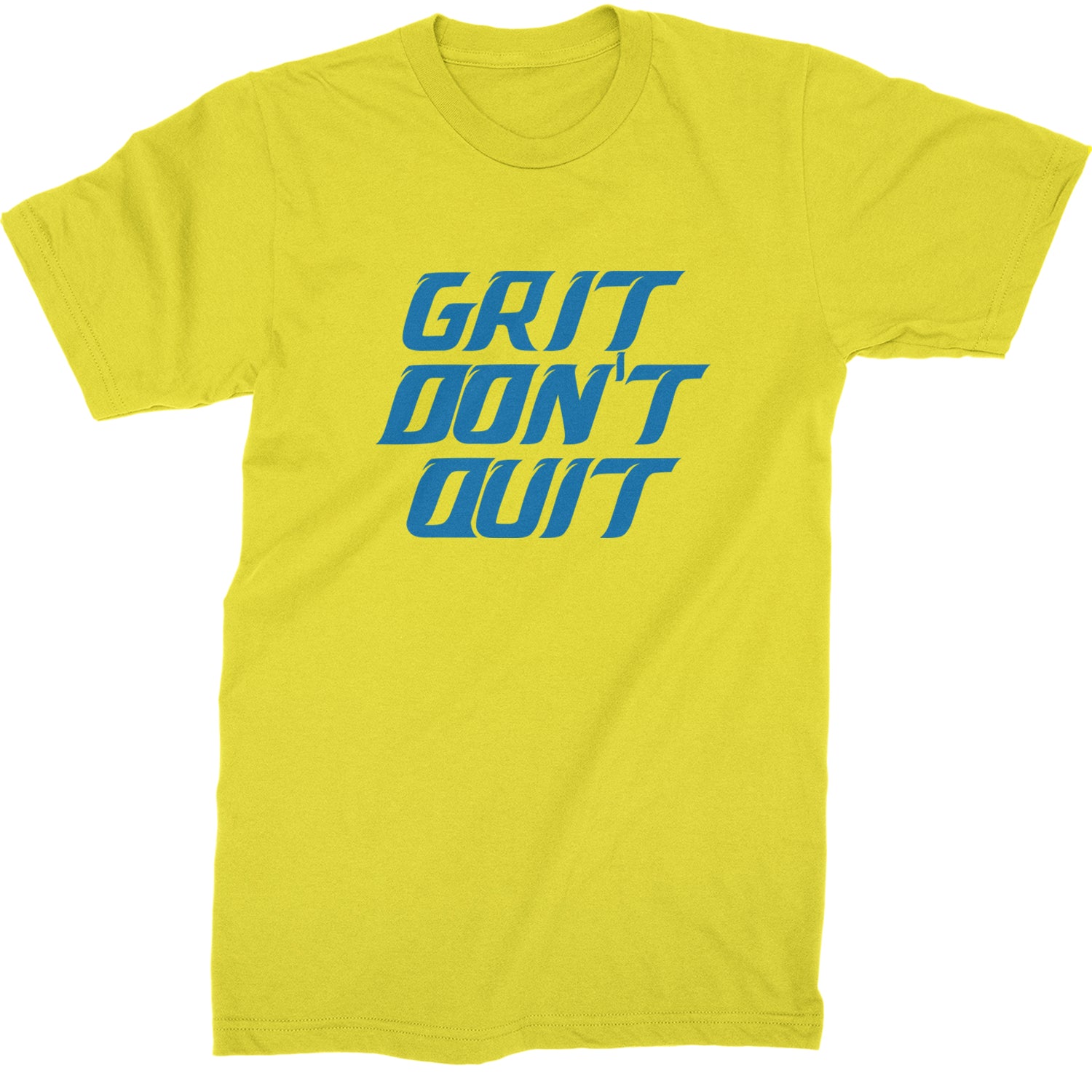 Grit Don't Quit Detroit Grit Mens T-shirt Yellow