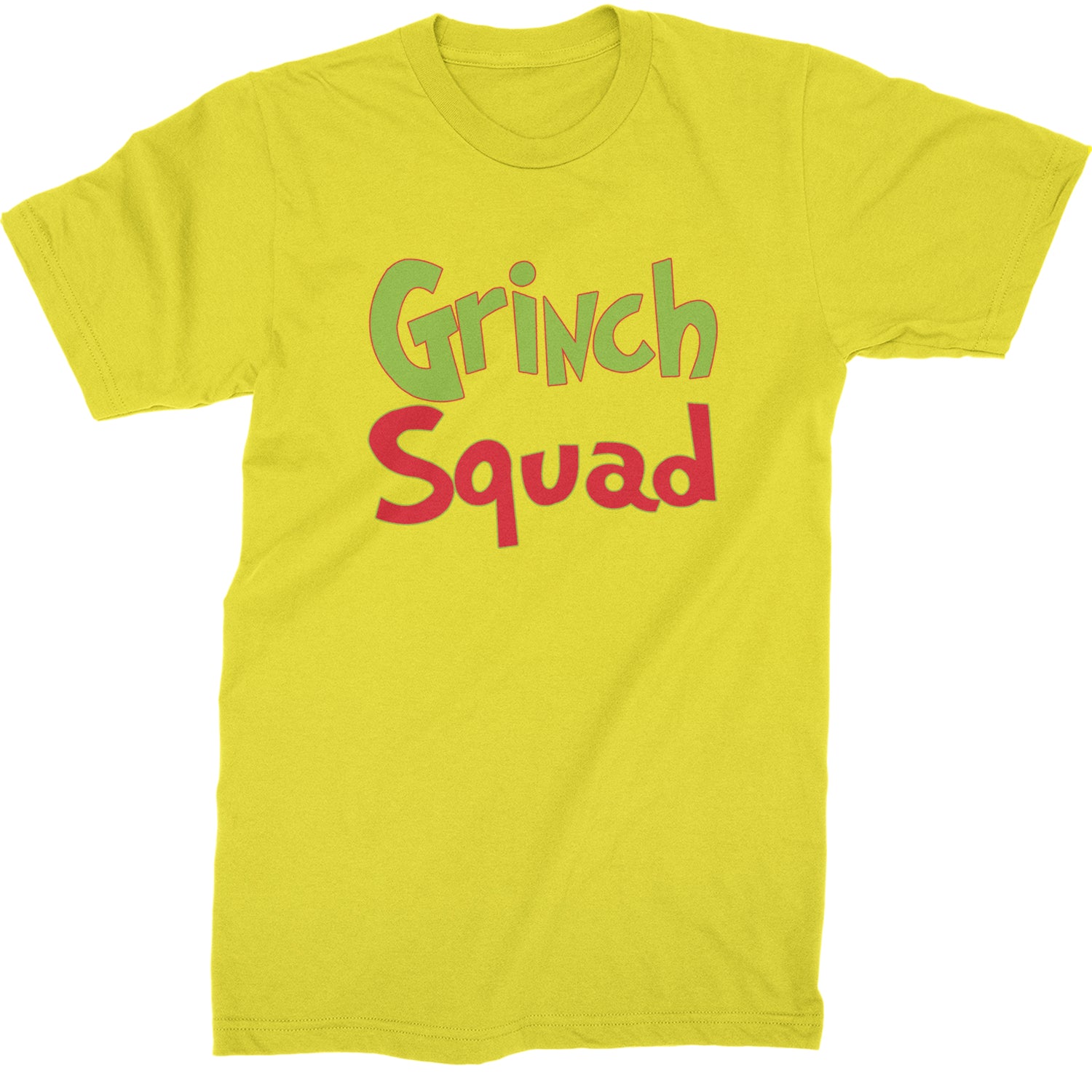 Gr-nch Squad Jolly Grinchmas Merry Christmas  Mens T-shirt Yellow