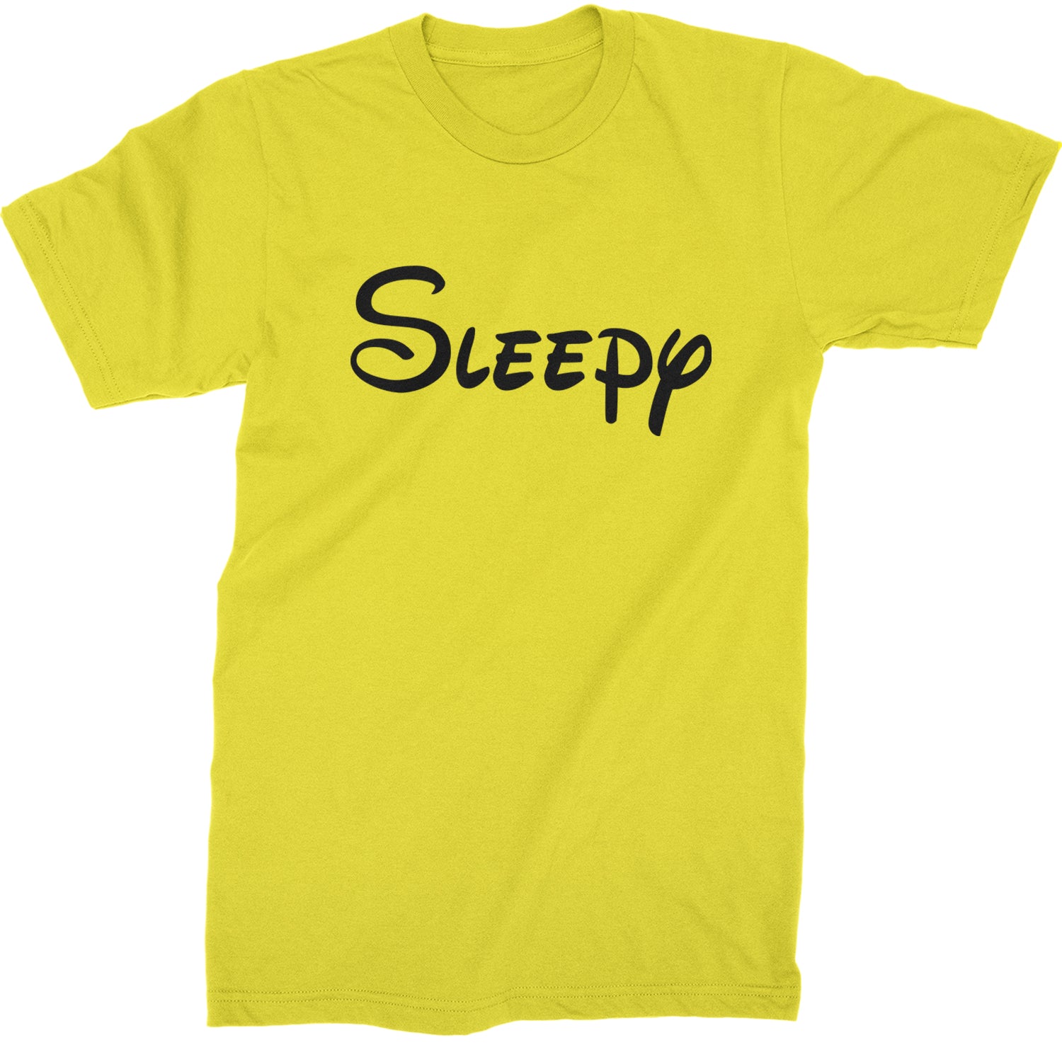 Sleepy - 7 Dwarfs Costume Mens T-shirt Yellow