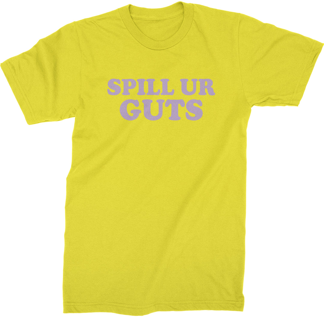 Spill Ur Guts Music Mens T-shirt Yellow
