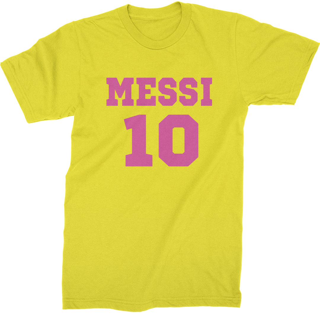 Messi World Soccer Futbol Messiami Mens T-shirt Yellow