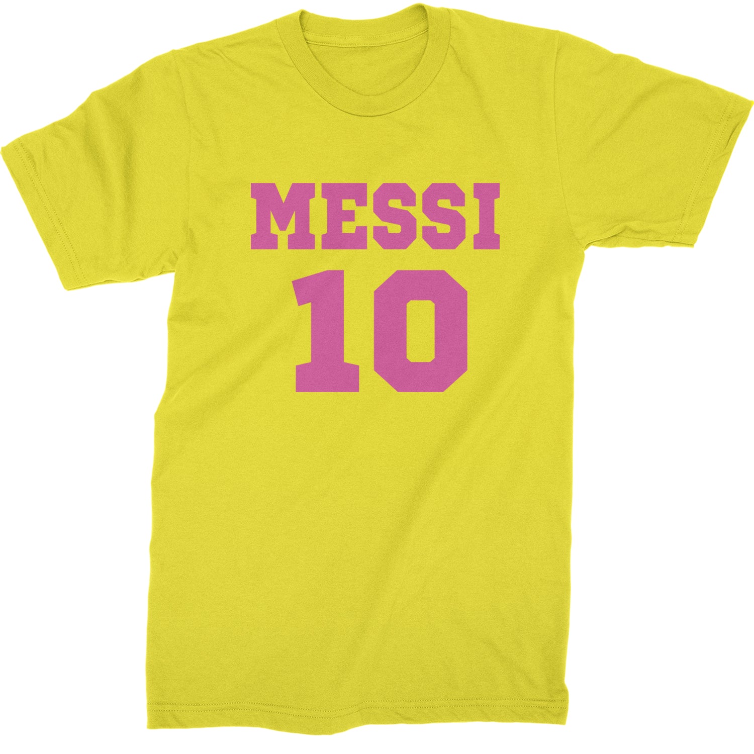 Messi World Soccer Futbol Messiami Mens T-shirt Yellow