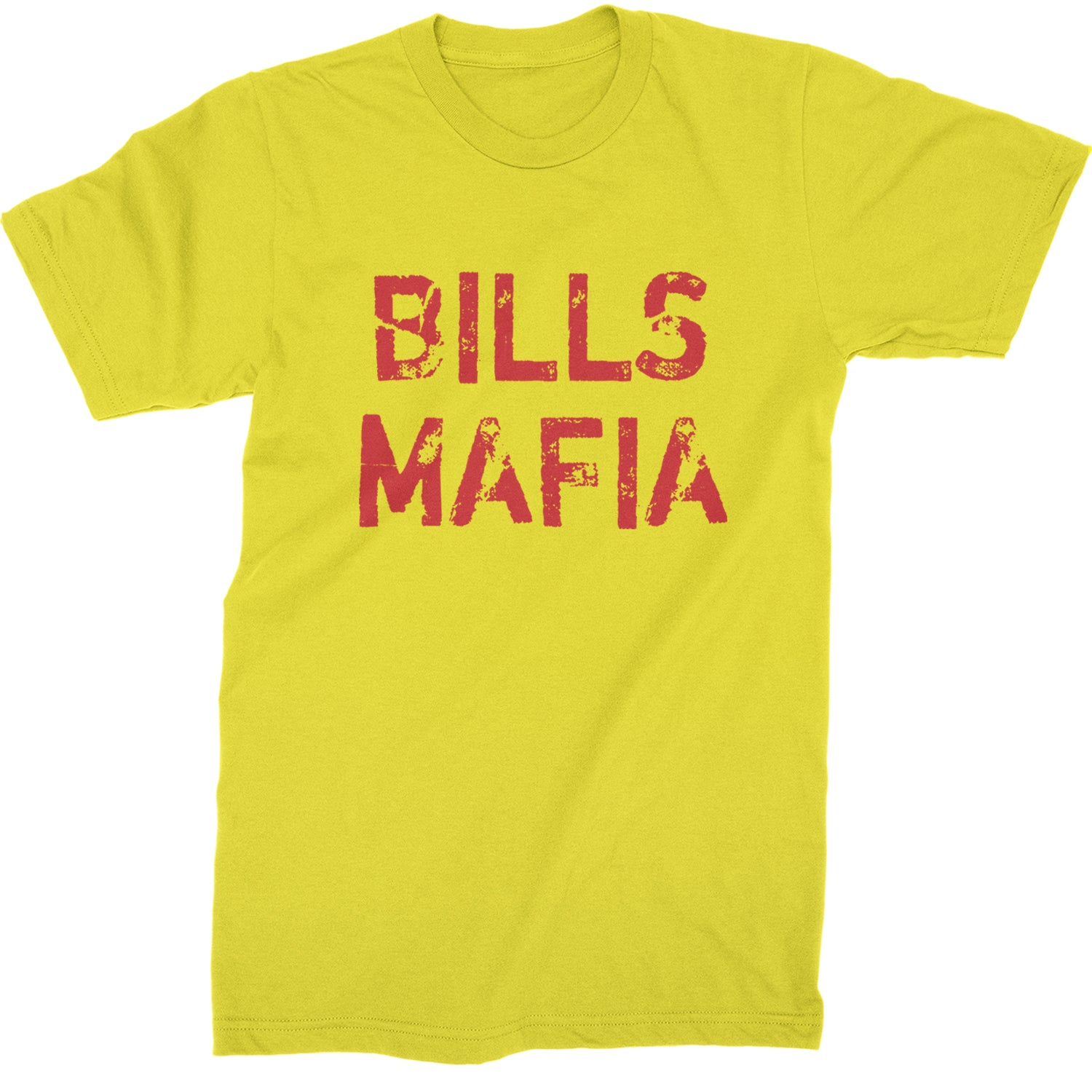 Distressed Bills Mafia Football Mens T-shirt Yellow